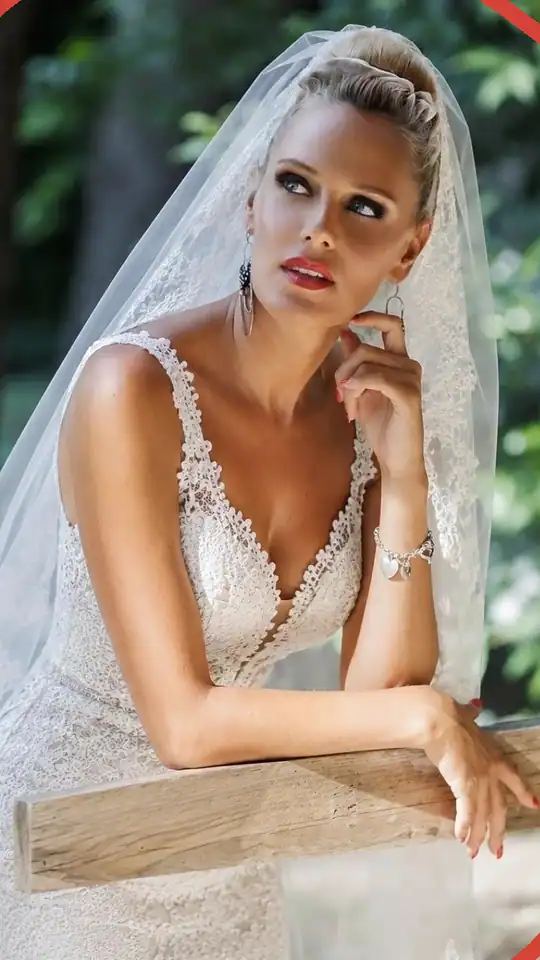 Lo scatto scelto: io in abito da sposa con il velo